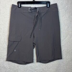 Mossimo supply  Board Shorts Mens‎ 32 Grey Good Cargo Pocket Lace Up Swim Trunks